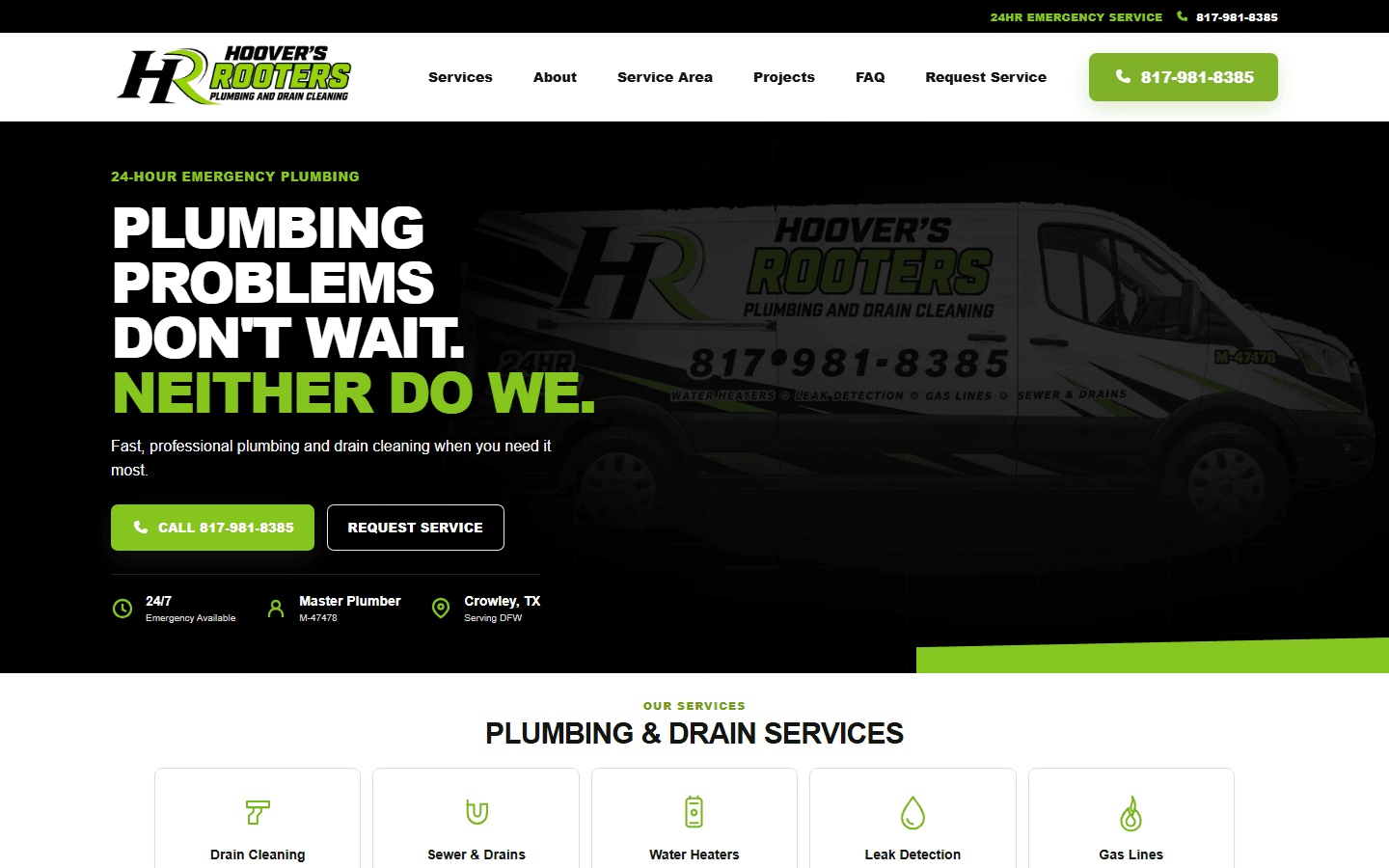 Hoover's Rooters website project