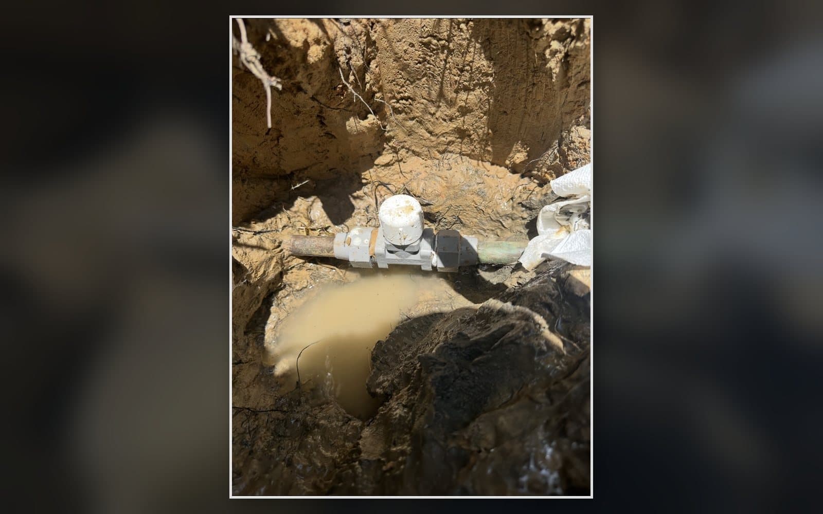 Water main repair before